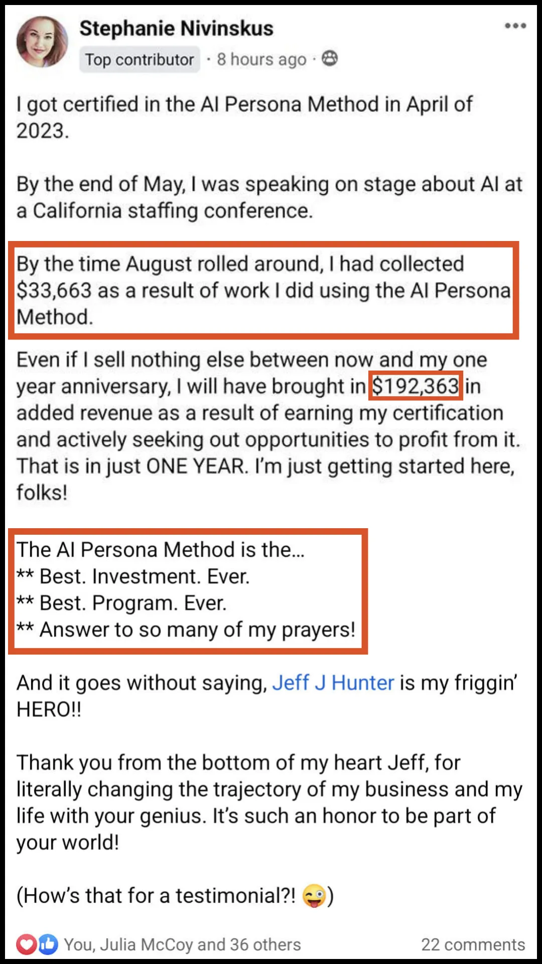 Stephanie's Testimonial